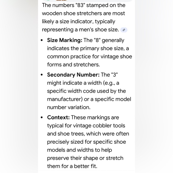 Vintage Wooden Men's Shoe Trees - Brown Shoe Stretcher Pair, Men’s Size 8 - Picture 7 of 7